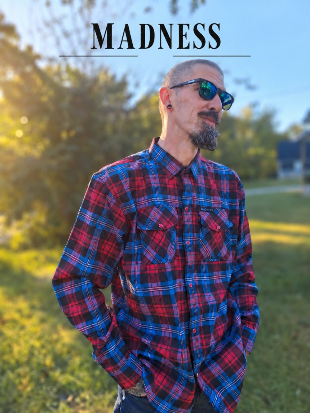Beautiful Disaster flannel shirt front and design details